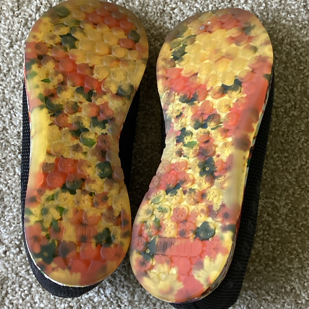 NOBULL UNISEX Black Athletic Shoes with Multicolor Floral Accents - Picture 5 of 7
